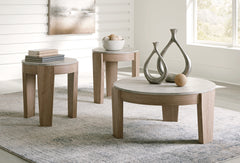 Luxury Living Gallery - Ashley Furniture - Guystone Table (Set of 3) - Occasional Table Set (3/CN) / Light Brown - T237-13