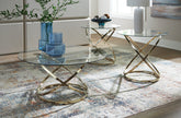 Luxury Living Gallery - Ashley Furniture - Crimonti Table (Set of 3) - Occasional Table Set (3/CN) / Champagne - T273-13