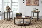 Luxury Living Gallery - Ashley Furniture - Roybeck Table (Set of 3) - Occasional Table Set (3/CN) / Light Brown/Bronze - T411-13