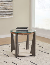 Luxury Living Gallery - Ashley Furniture - Frazwa End Table - Round End Table / Multi - T432-6
