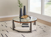 Luxury Living Gallery - Ashley Furniture - Frazwa Coffee Table - Round Cocktail Table / Multi - T432-8