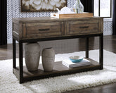 Luxury Living Gallery - Ashley Furniture - Johurst Sofa/Console Table - Sofa Table / Grayish Brown - T444-4