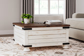 Luxury Living Gallery - Ashley Furniture - Wystfield Coffee Table - Cocktail Table with Storage / White/Brown - T459-20