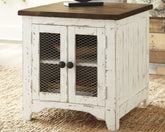 Luxury Living Gallery - Ashley Furniture - Wystfield End Table - Rectangular End Table / White/Brown - T459-3