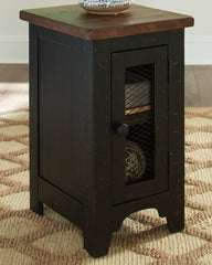 Luxury Living Gallery - Ashley Furniture - Valebeck Chairside End Table - Chair Side End Table / Black/Brown - T468-7