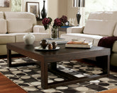 Luxury Living Gallery - Ashley Furniture - Watson Coffee Table - Rectangular Cocktail Table / Dark Brown - T481-1