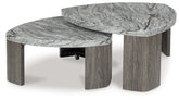 Luxury Living Gallery - Ashley Furniture - Surmour Stacked Coffee Table - Stacked Cocktail Table / Gray/Brown - T600-0