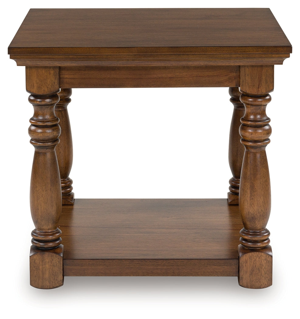 Luxury Living Gallery - Ashley Furniture - Sturlayne End Table - Rectangular End Table / Brown - T609-3