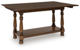 Luxury Living Gallery - Ashley Furniture - Sturlayne Flip Top Sofa Table - Flip Top Sofa Table / Brown - T609-4