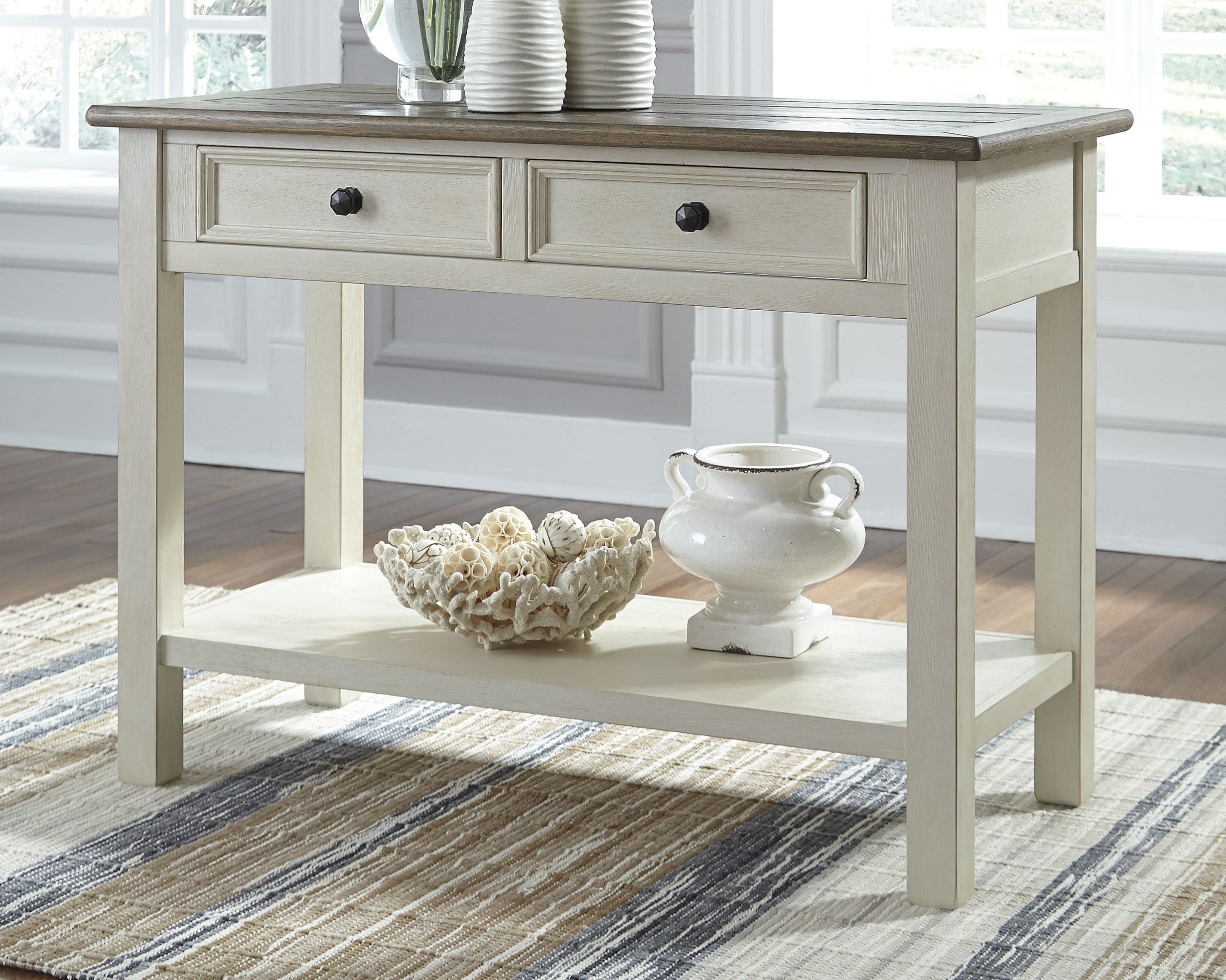 Luxury Living Gallery - Ashley Furniture - Bolanburg Sofa/Console Table - Sofa Table / Two-tone - T637-4