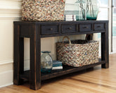 Luxury Living Gallery - Ashley Furniture - Gavelston Sofa/Console Table - Sofa Table / Black - T732-4