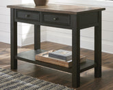 Luxury Living Gallery - Ashley Furniture - Tyler Creek Sofa/Console Table - Sofa Table / Grayish Brown/Black - T736-4