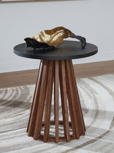 Luxury Living Gallery - Ashley Furniture - Kallari End Table - Round End Table / Warm Brown/Black - T737-6