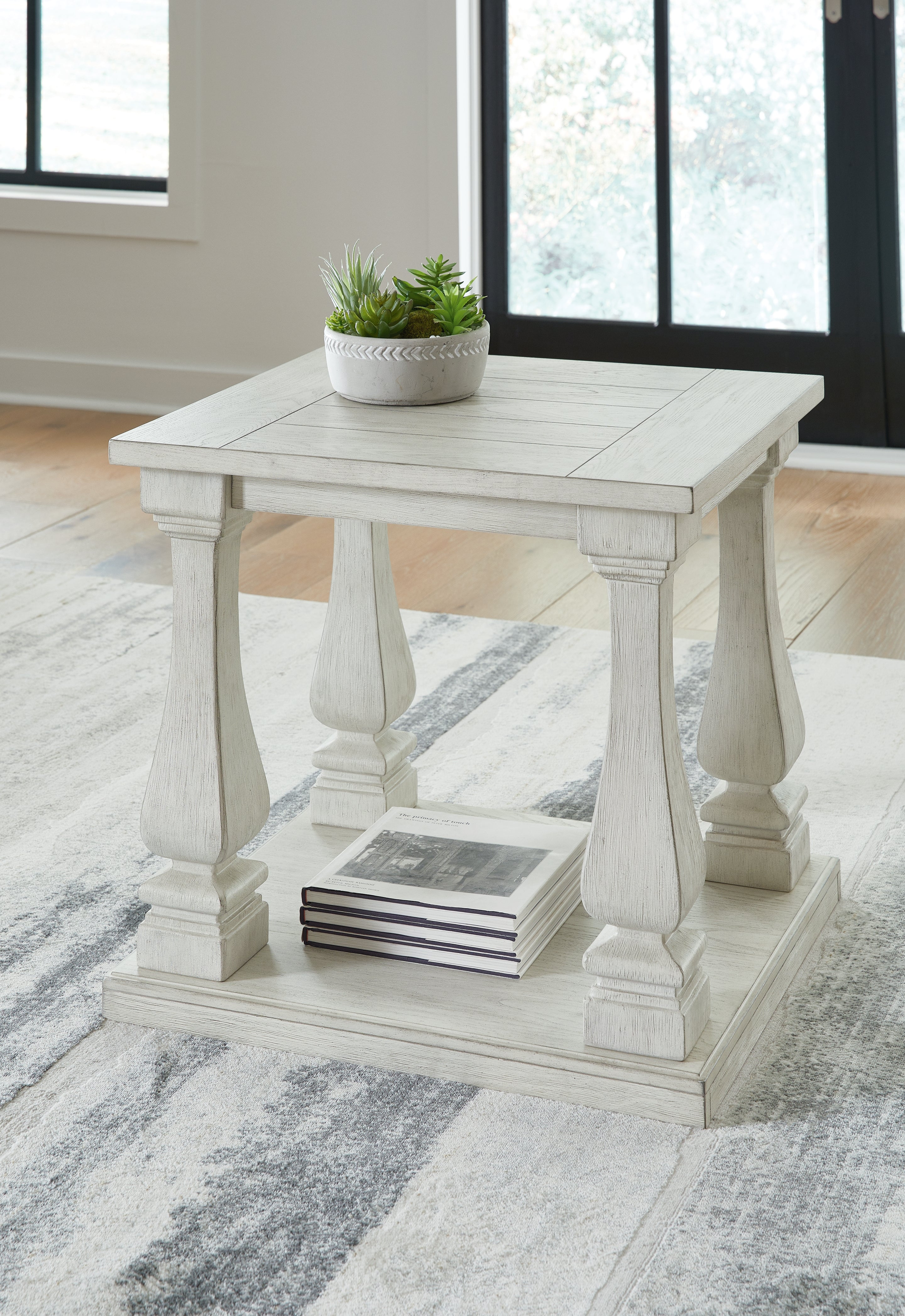 Luxury Living Gallery - Ashley Furniture - Arlendyne End Table - Rectangular End Table / Antique White - T747-3