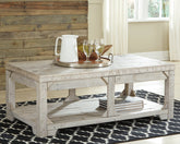 Luxury Living Gallery - Ashley Furniture - Fregine Coffee Table with Lift Top - Lift Top Cocktail Table / Whitewash - T755-9