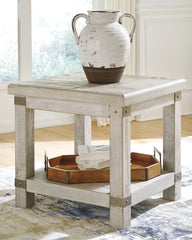 Luxury Living Gallery - Ashley Furniture - Carynhurst End Table - Rectangular End Table / Whitewash - T929-3