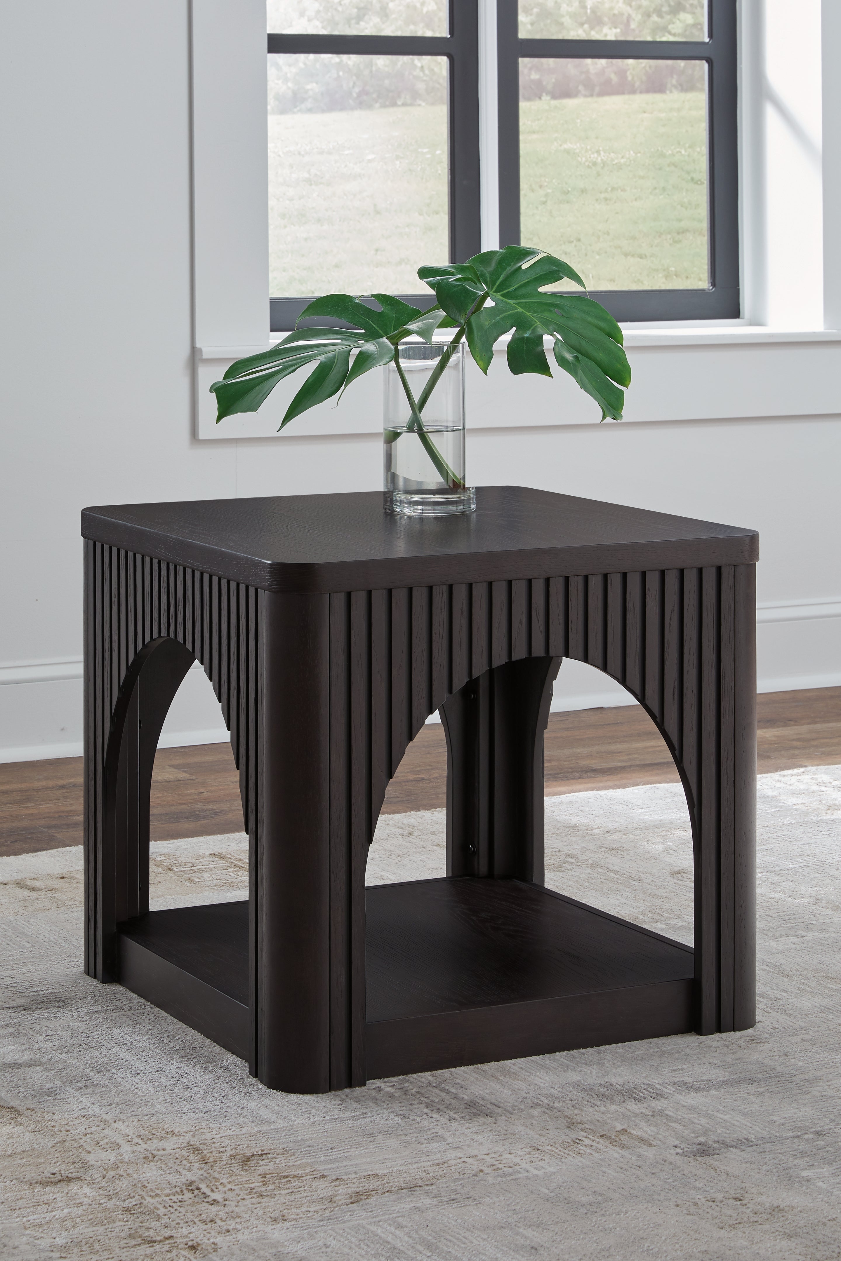 Luxury Living Gallery - Ashley Furniture - Yellink End Table - Square End Table / Black - T760-2