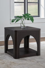 Luxury Living Gallery - Ashley Furniture - Yellink End Table - Square End Table / Black - T760-2