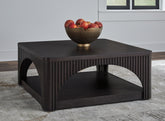 Luxury Living Gallery - Ashley Furniture - Yellink Coffee Table - Square Cocktail Table / Black - T760-8
