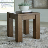Luxury Living Gallery - Ashley Furniture - Rosswain End Table - Square End Table / Warm Brown - T763-2