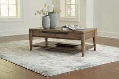Luxury Living Gallery - Ashley Furniture - Roanhowe Coffee Table - Rectangular Cocktail Table / Brown - T769-1
