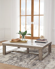Luxury Living Gallery - Ashley Furniture - Loyaska Coffee Table - Rectangular Cocktail Table / Brown/Ivory - T789-1