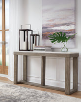 Luxury Living Gallery - Ashley Furniture - Loyaska Sofa Table - Sofa Table / Brown/Ivory - T789-4