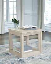 Luxury Living Gallery - Ashley Furniture - Marxhart End Table - Square End Table / Bisque - T791-2
