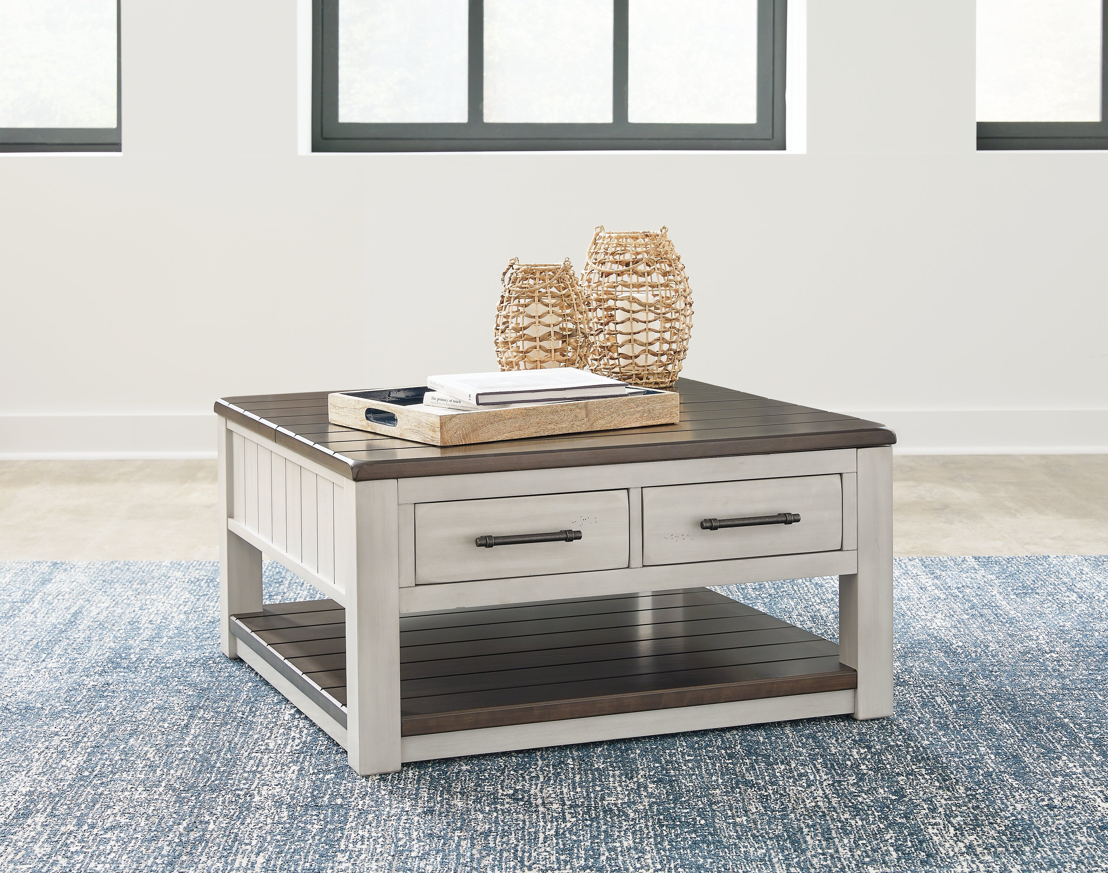 Luxury Living Gallery - Ashley Furniture - Darborn Lift-Top Coffee Table - Lift Top Cocktail Table / Gray/Brown - T796-00