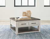 Luxury Living Gallery - Ashley Furniture - Darborn Lift-Top Coffee Table - Lift Top Cocktail Table / Gray/Brown - T796-00