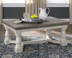 Luxury Living Gallery - Ashley Furniture - Havalance Coffee Table - Rectangular Cocktail Table / Gray/White - T814-1