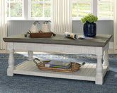 Luxury Living Gallery - Ashley Furniture - Havalance Lift-Top Coffee Table - Lift Top Cocktail Table / White/Gray - T994-20