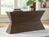 Luxury Living Gallery - Ashley Furniture - Hannodream Sofa Table - Sofa Table / Warm Brown - T821-4