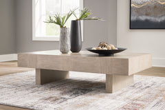 Luxury Living Gallery - Ashley Furniture - Jorlaina Coffee Table - Square Cocktail Table / Light Grayish Brown - T622-8