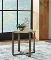 Luxury Living Gallery - Ashley Furniture - Dalenville End Table - Round End Table / Gray - T965-6