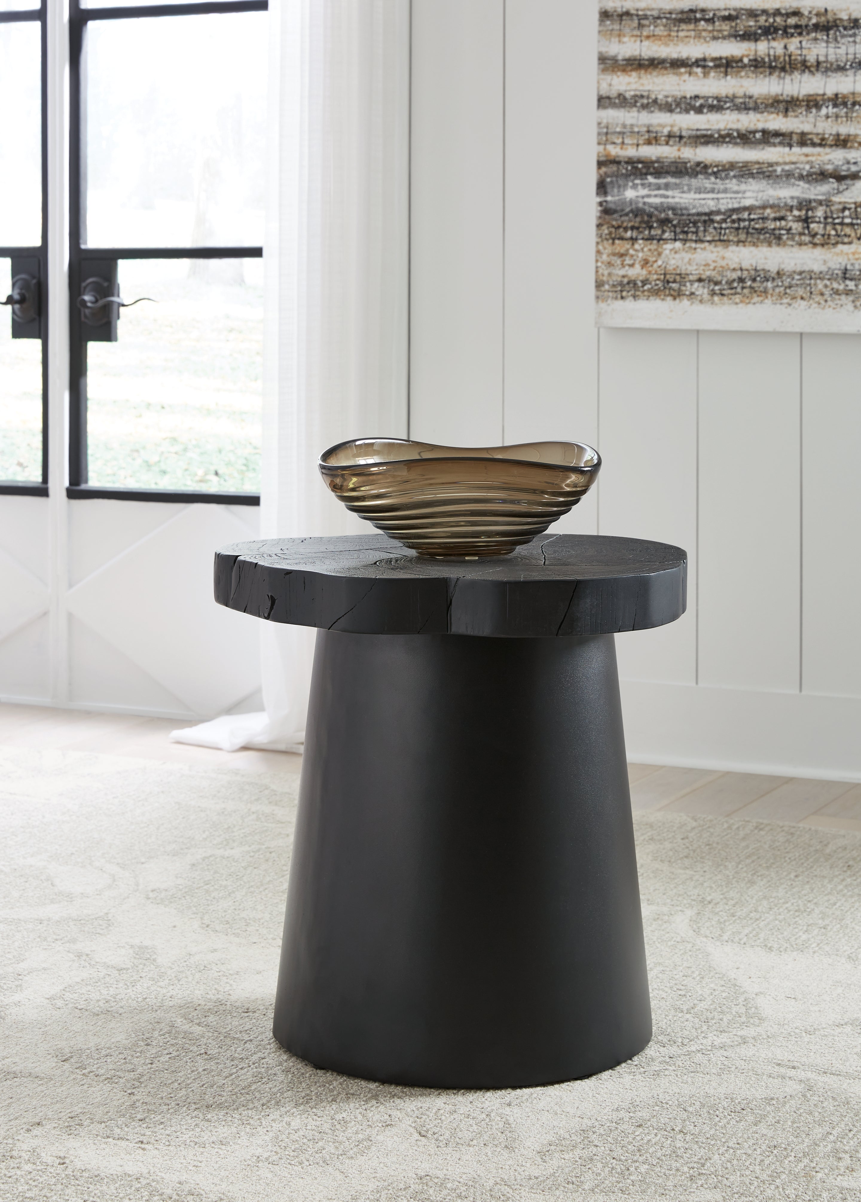 Luxury Living Gallery - Ashley Furniture - Wimbell End Table - Round End Table / Black - T970-6