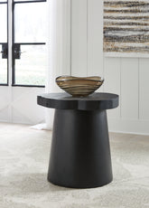 Luxury Living Gallery - Ashley Furniture - Wimbell End Table - Round End Table / Black - T970-6