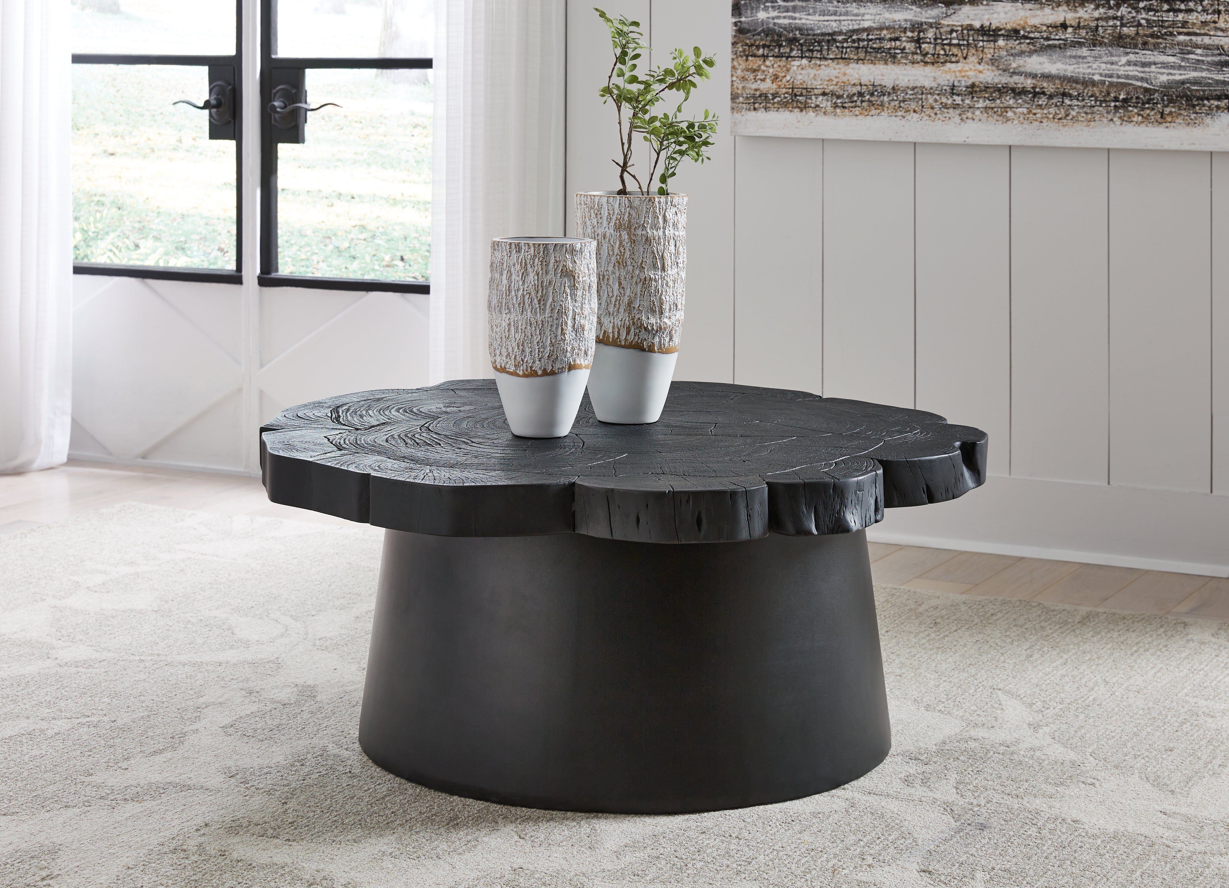 Luxury Living Gallery - Ashley Furniture - Wimbell Coffee Table - Round Cocktail Table / Black - T970-8
