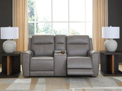 Luxury Living Gallery - Ashley Furniture - 5Z-Comfort Living Room - PWR Recliner/ADJ Headrest / Onyx - PCU1090213