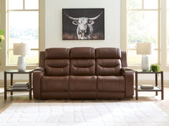 Luxury Living Gallery - Ashley Furniture - Knightington Living Room - PWR REC Sofa w/Audio Seating / Brown - PCU1160215A