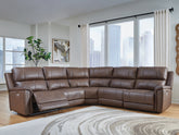 Luxury Living Gallery - Ashley Furniture - Bleckley Sectional - 6-Piece Power Reclining Sectional / Espresso - PCU12001S5