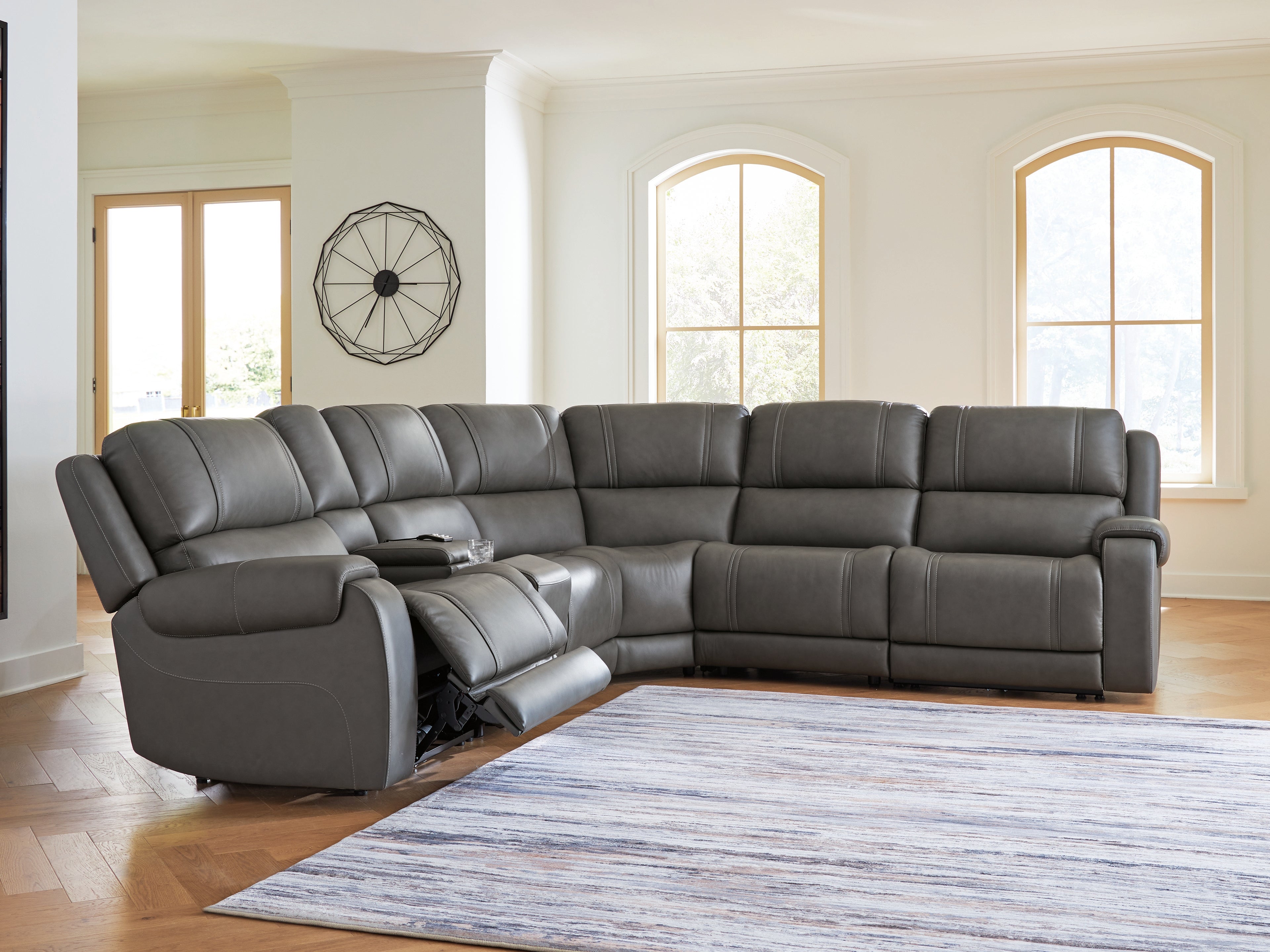 Luxury Living Gallery - Ashley Furniture - 5Z - Pittson Sectional - 6-Piece Power Reclining Sectional - PCU12600S5