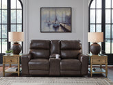 Luxury Living Gallery - Ashley Furniture - Crossplex Living Room - PWR REC Loveseat/CON/ADJ HDRST / Smoke - PCU6450618