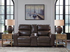 Luxury Living Gallery - Ashley Furniture - Crossplex Living Room - PWR REC Loveseat/CON/ADJ HDRST / Smoke - PCU6450618