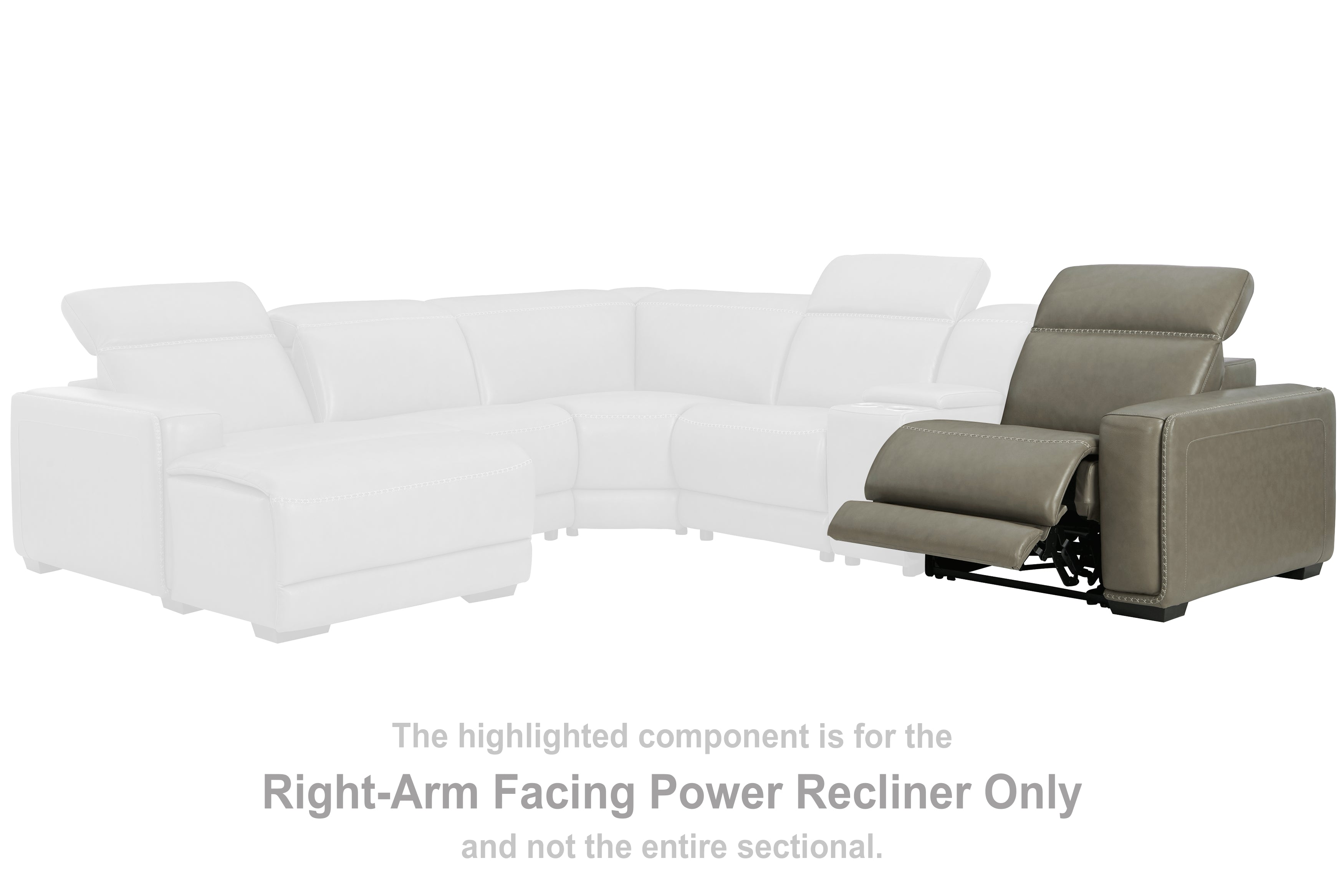 Luxury Living Gallery - Ashley Furniture - Correze Sectional - 2-Piece Power Reclining Sectional / Gray - U94202S10