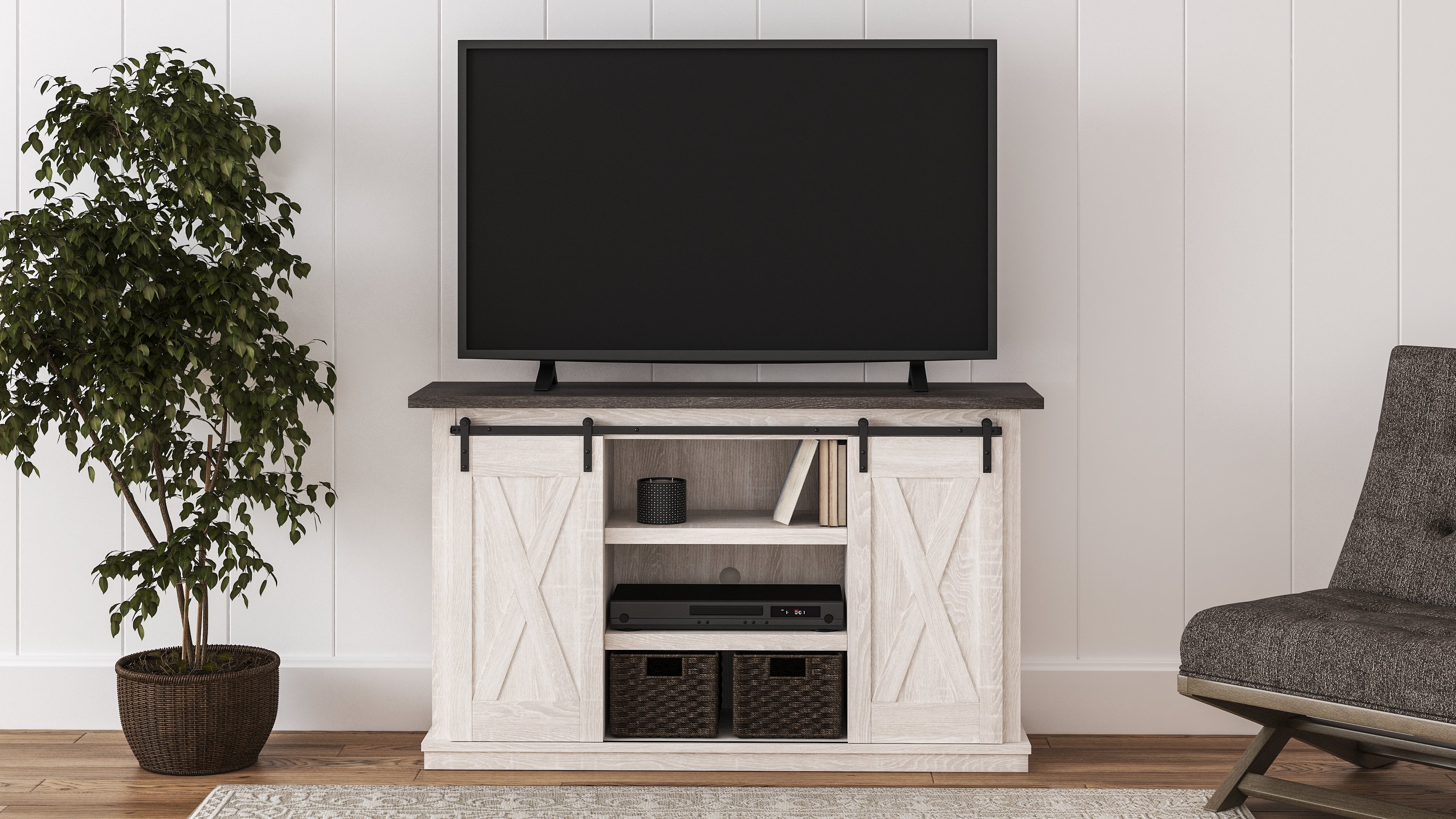 Luxury Living Gallery - Ashley Furniture - Dorrinson 54" TV Stand - 54" / Two-tone - W287-48