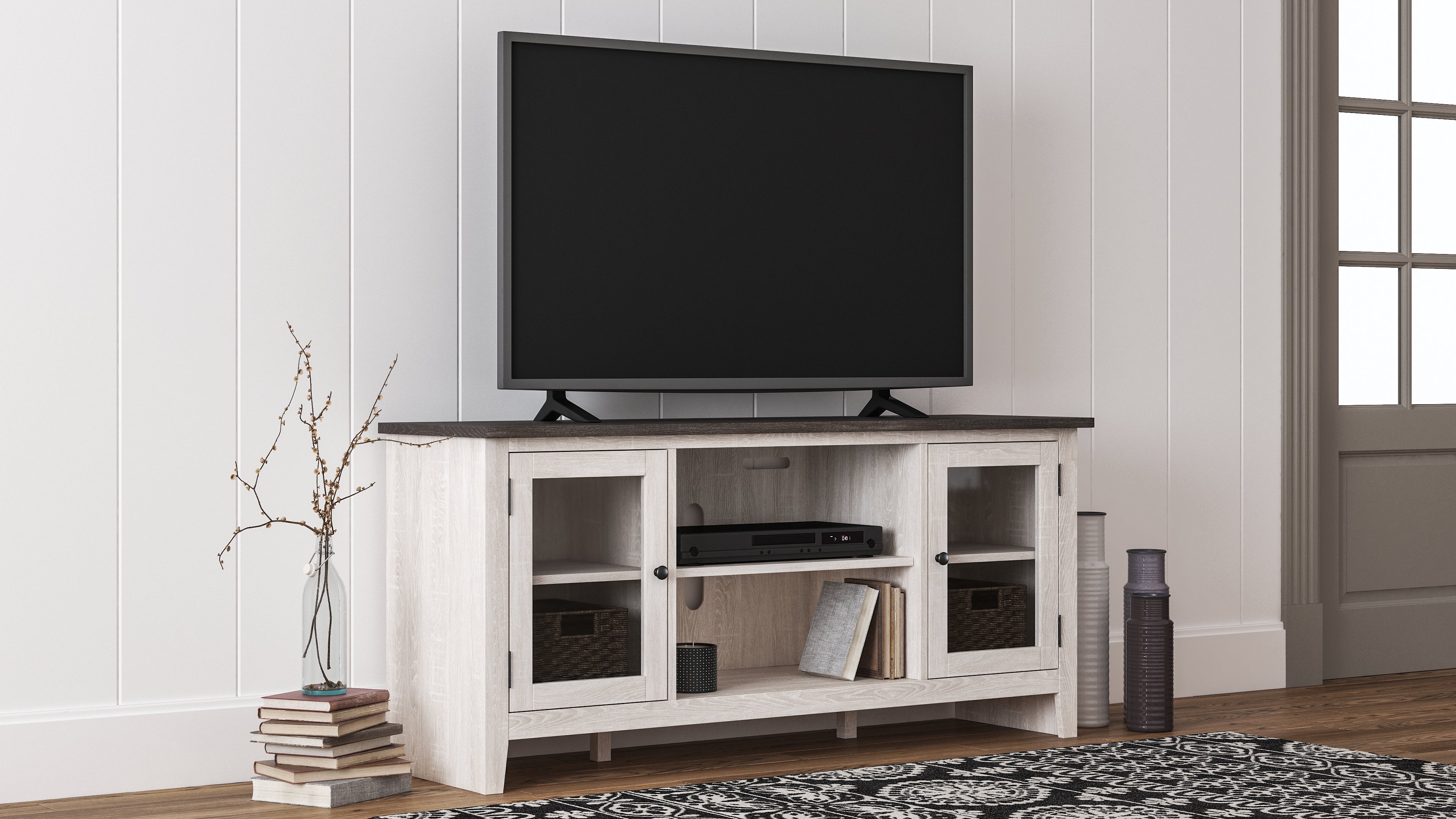 Luxury Living Gallery - Ashley Furniture - Dorrinson 60" TV Stand - 60" / Two-tone - W287-68