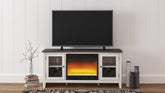 Luxury Living Gallery - Ashley Furniture - Dorrinson 60" TV Stand with Electric Fireplace - 60" TV Stand with Electric Fireplace / Two-tone - W287W2