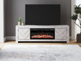 Luxury Living Gallery - Ashley Furniture - Cayboni 71" TV Stand with Electric Fireplace - 71" TV Stand with Electric Fireplace / Whitewash - W3788W1