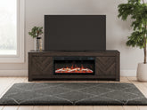 Luxury Living Gallery - Ashley Furniture - Cayboni 71" TV Stand with Electric Fireplace - 71" TV Stand with Electric Fireplace / Black - W3789W1